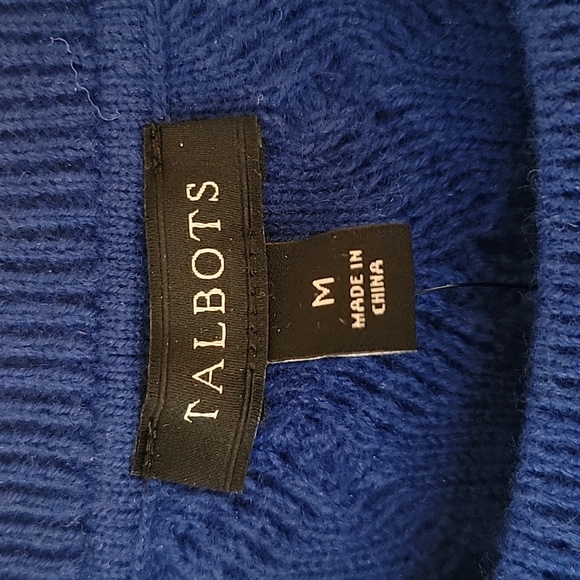 Talbots Royal Blue Cable Knit Sweater - Picture 2 of 7